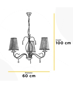 LAMPADARIO 3 LUCI ONLI "DELIA" BRONZO E14